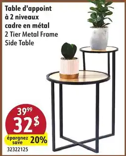 Sushi Shop 2 Tier Metal Frame Side Table offer
