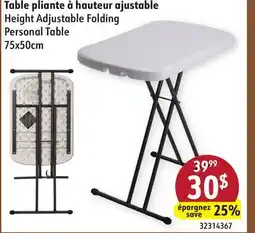 Sushi Shop Height Adjustable Folding Personal Table offer