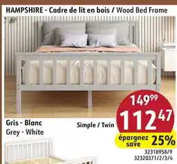 Sushi Shop HAMPSHIRE Wood Bed Frame offer