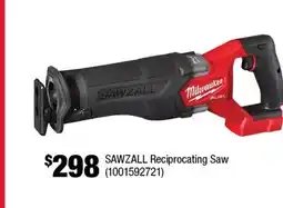 Home Depot SAWZALL Reciprocating Saw offer