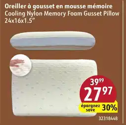 Sushi Shop Cooling Nylon Memory Foam Gusset Pillow offer