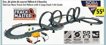 Sushi Shop Slot Car Race Track Set 960cm with 4 Loop Track 1:64 Scale offer