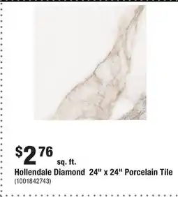 Home Depot Hollendale Diamond 24 x 24 Porcelain Tile offer
