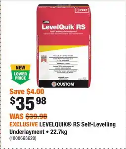 Home Depot EXCLUSIVE LEVELQUIK RS Self-Levelling Underlayment • 22.7kg offer
