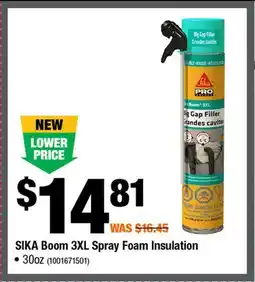 Home Depot 3XL Spray Foam Insulation offer