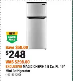 Home Depot EXCLUSIVE MAGIC CHEF 4.5 Cu. Ft. 19 Mini Refrigerator offer