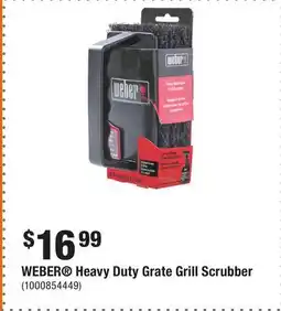 Home Depot WEBER Heavy Duty Grate Grill Scrubber offer