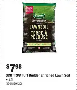 Home Depot SCOTTS Turf Builder Enriched Lawn Soil • 42L offer