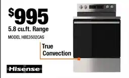 Home Depot 5.8 Cu. Ft. Range offer