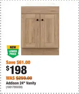 Home Depot Addison 24 Vanity offer