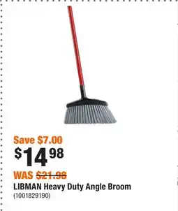 Home Depot LIBMAN Heavy Duty Angle Broom offer