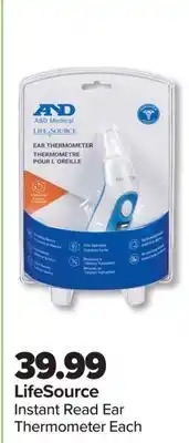 PharmaChoice LifeSource Instant Read Ear Thermometer offer