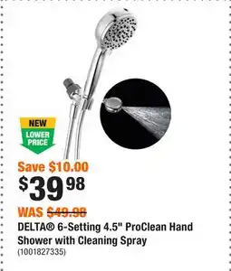 Home Depot DELTA 6-Setting 4.5 ProClean Hand Shower with Cleaning Spray offer