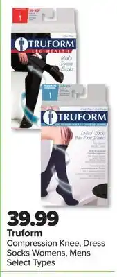 PharmaChoice Truform Compression Knee, Dress Socks Womens, Mens offer