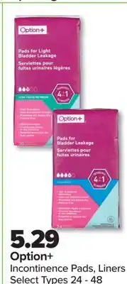 PharmaChoice Option+ Incontinence Pads, Liners offer