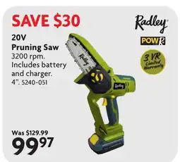 Home Hardware 20V Pruning Saw offer