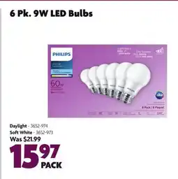 Home Hardware 6 Pk. 9W LED Bulbs offer