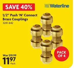 Home Hardware 1/2 Push 'N' Connect Brass Couplings offer