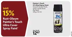 Home Hardware Painter's Touch 2X Alkyd Spray Paint offer