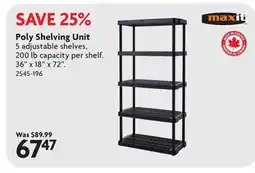 Home Hardware Poly Shelving Unit offer