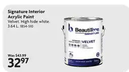 Home Hardware Signature Interior Acrylic Paint offer