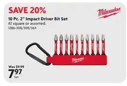 Home Hardware 10 Pc. 2 Impact Driver Bit Set offer