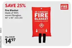 Home Hardware Fire Blanket offer