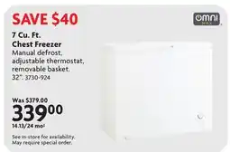 Home Hardware 7 Cu. Ft. Chest Freezer offer
