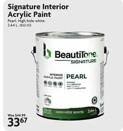 Home Hardware Signature Interior Acrylic Paint offer