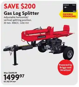 Home Hardware Gas Log Splitter offer