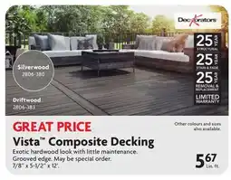 Home Hardware Vista Composite Decking offer