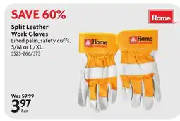 Home Hardware Split Leather Work Gloves offer