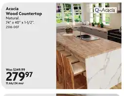 Home Hardware Acacia Wood Countertop offer