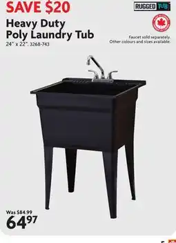 Home Hardware Heavy Duty Poly Laundry Tub offer
