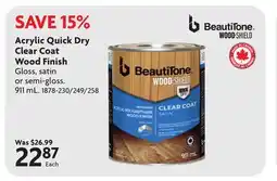 Home Hardware Acrylic Quick Dry Clear Coat Wood Finish offer