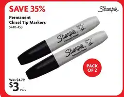 Home Hardware Permanent Chisel Tip Markers offer