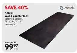 Home Hardware Acacia Wood Countertops offer