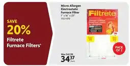 Home Hardware Micro Allergen Electrostatic Furnace Filter offer