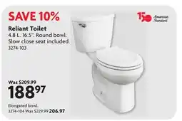 Home Hardware Reliant Toilet offer