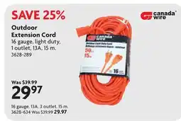 Home Hardware Outdoor Extension Cord offer