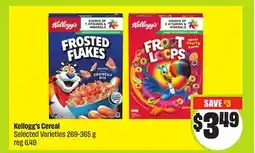 FreshCo Kellogg's Cereal Selected Varieties 269-365 g offer