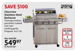 Home Hardware Clearview Stainless Steel Barbecue offer