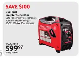 Home Hardware Dual Fuel Inverter Generator offer