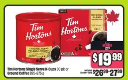 FreshCo Tim Hortons Single Serve K-Cup 30 pk or Ground Coffee 825-875 g offer