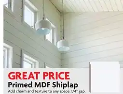 Home Hardware Primed MDF Shiplap offer