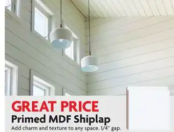 Home Hardware Primed MDF Shiplap offer