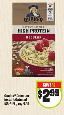 FreshCo Quaker Premium Instant Oatmeal 168-344 g offer