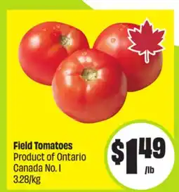 FreshCo Field Tomatoes product of Ontario canada No.1 3.28/kg offer
