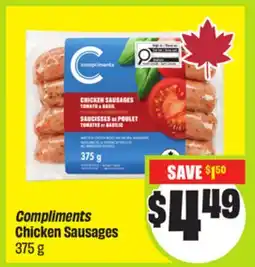 FreshCo Compliments Chicken Sausages 375 g offer