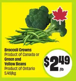 FreshCo Broccoli Crowns Product of Canada or Green and Yellow Beans Product of Ontario offer